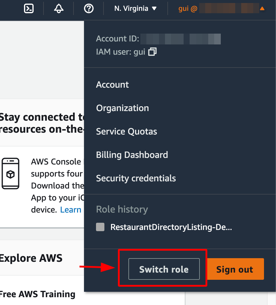 You can switch roles on AWS Console